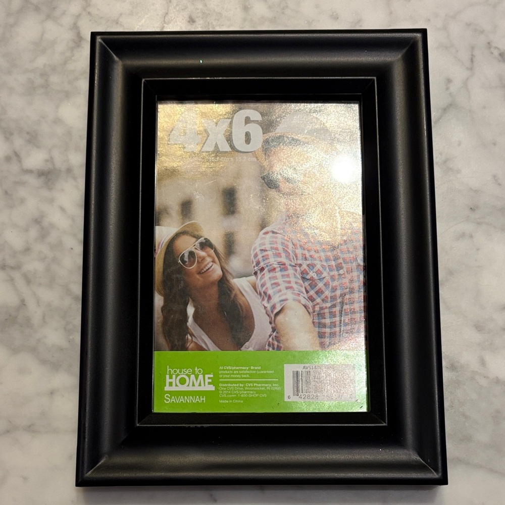 Photo Frame 4x6 black rectangle house to home wall hanging kick stand picture